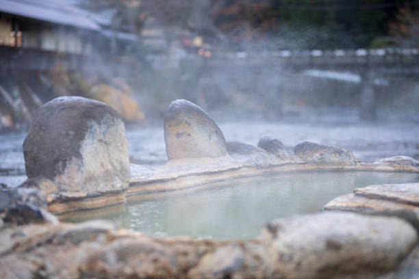 istock An open-air bath at Nagayu Onsen called Ganiyu 1407536535
