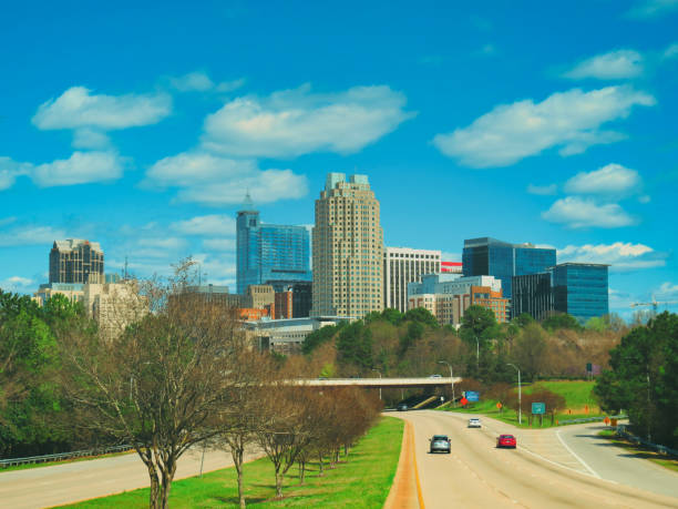 istock Colorful Raleigh NC Cityscape Skyline 1407540563