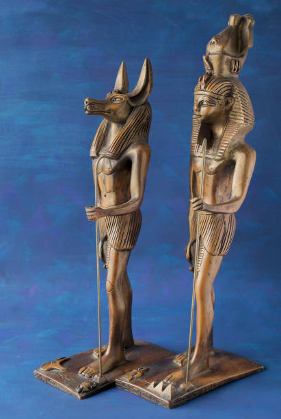 istock Statue of ancient Egyptian god Anubis in black 1407541846