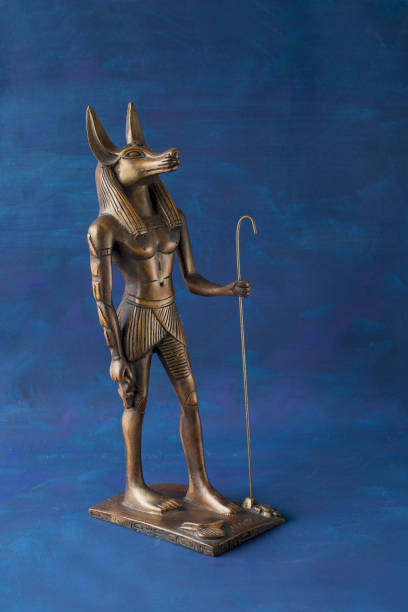 istock Statue of ancient Egyptian god Anubis in black 1407541885