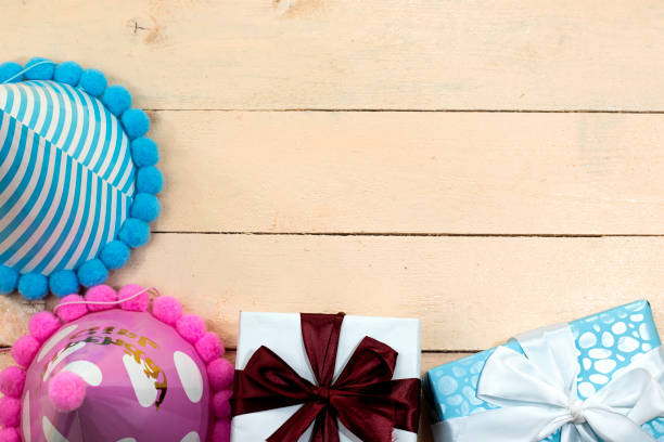 istock birthday party items flat lay.Top view 1407542075