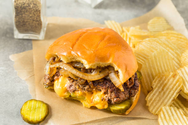 istock Homemade Juicy Lucy Cheeseburger 1407551272