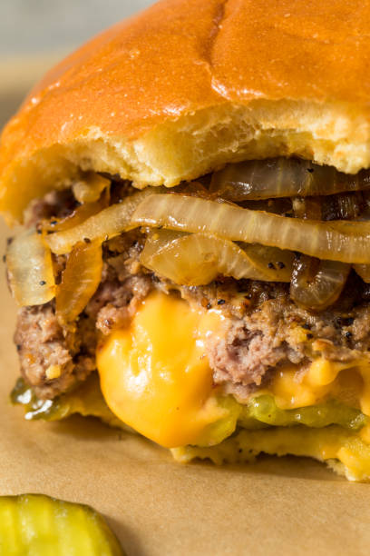 istock Homemade Juicy Lucy Cheeseburger 1407551280