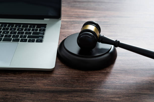 istock Gavel and laptop on the table 1407552193
