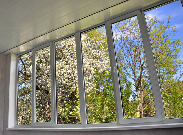 istock Metal-plastic window in the loggia 1407565214