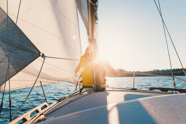 istock Girl on sailboat 1407572167