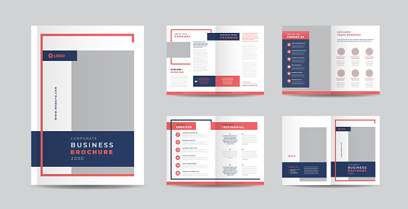 Corporate Business Brochure Design or Annual Report and Company Profile or Booklet and Catalog Design Template