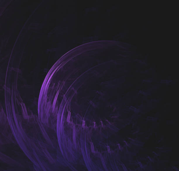 istock Ring strokes dark purple abstract background 1407574490