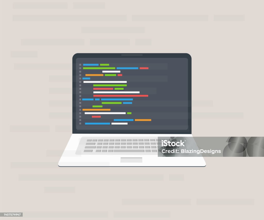 Computer Software With Programming Coding Text Application Window On ...