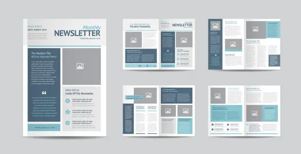 Vector illustration of Business Newsletter Design or Journal Design or  Monthly or Annual Report Design