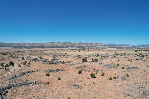 Aerial photo of canyons and mountains along highway 12 Utah
