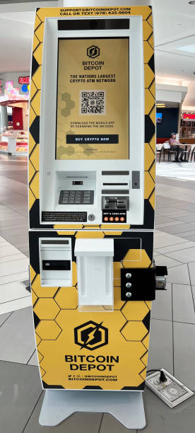 Bitcoin Crypto ATM stock photo