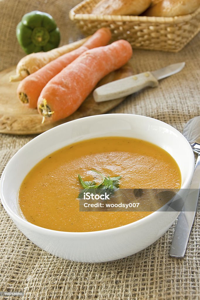 Carrot & Coriander Soup Carrot and coriander soup Carrot Soup Stock Photo