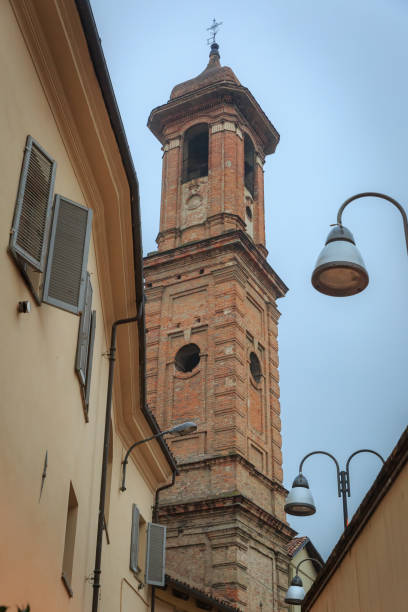 istock Italian church tower architectural detail 1407589371