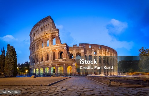 istock Coliseum in Rome at twilight, Italy 1407590140