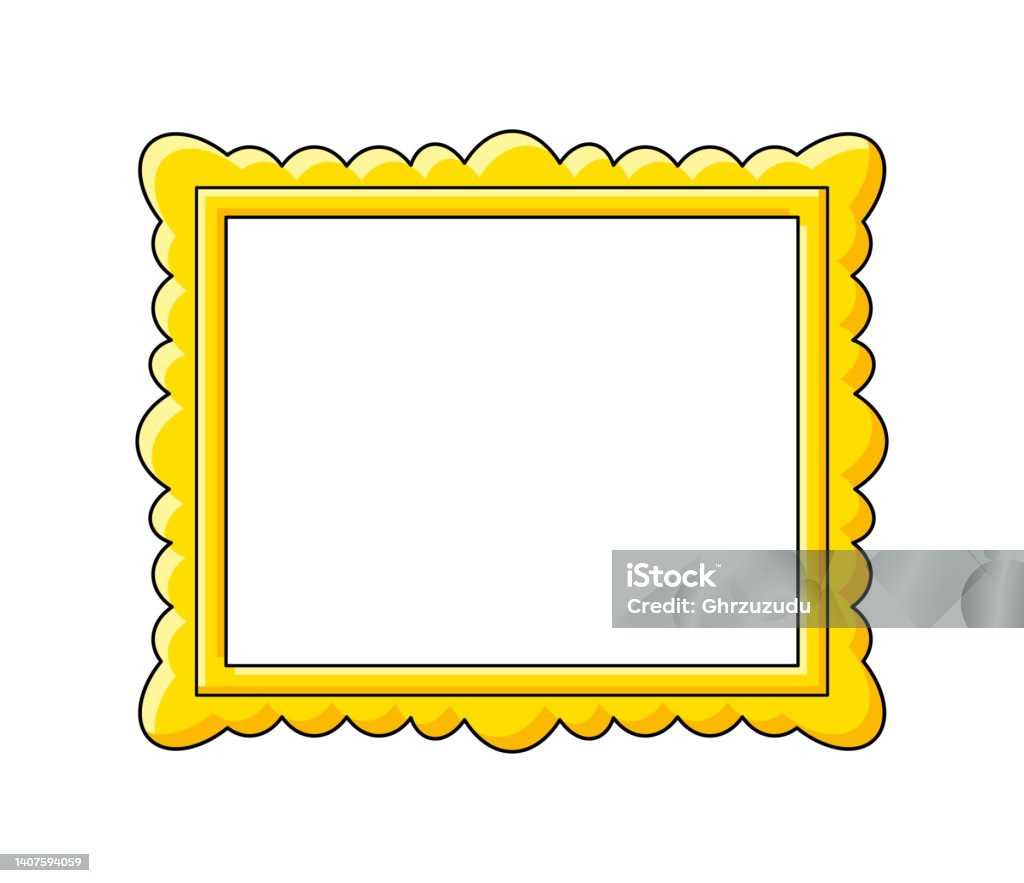 Rectangular Golden Frame Stock Illustration - Download Image Now ...