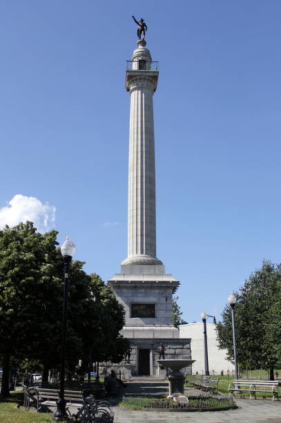 1776 Battle Monument, Trenton, NJ, USA stock photo