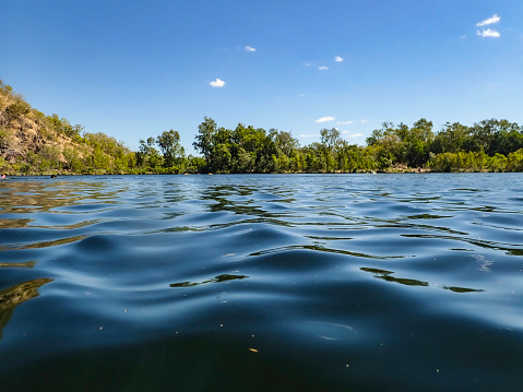Water surface in freshwater swimming hole in the Northern Territory