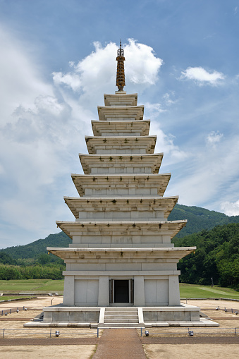 Mireuksa Buddhist temple of the ancient Baekje Kingdom of Korea in Iksan, South Korea