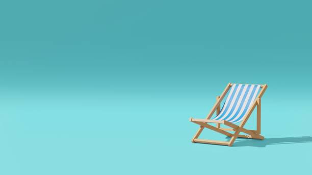 istock 3D Rendering  Deck Chair In Minimal Concept Summer Theme 1407605623