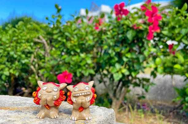 istock Shisa figurine and background material Okinawa 1407609422