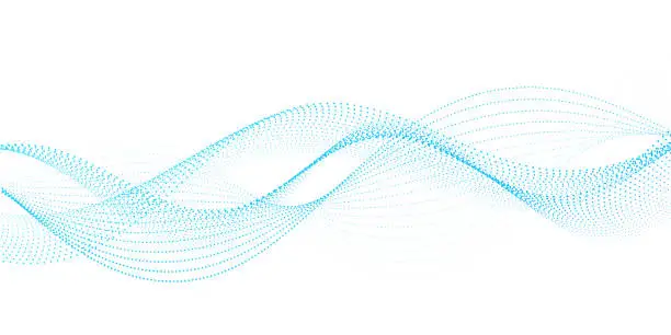 Vector illustration of Abstract blue wave on white background. Vector illustration.