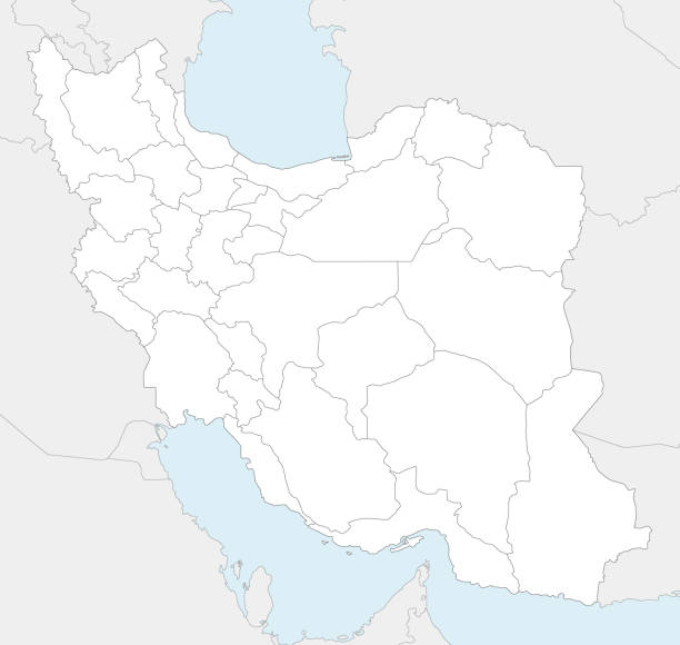 Vector blank map of Iran with provinces and administrative divisions, and neighbouring countries. Editable and clearly labeled layers. Vector blank map of Iran with provinces and administrative divisions, and neighbouring countries. Editable and clearly labeled layers. khuzestan province stock illustrations