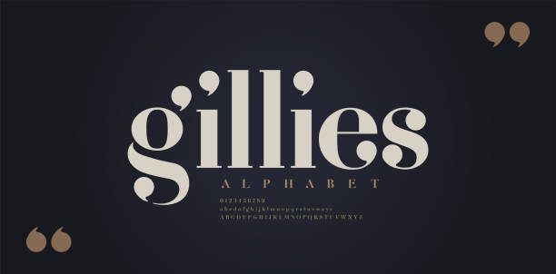 Elegant alphabet letters font. Classic Modern Serif Lettering Minimal Fashion Designs. Typography  decoration fonts for branding, wedding, invitations, logos. vector illustration Elegant alphabet letters font. Classic Modern Serif Lettering Minimal Fashion Designs. Typography  decoration fonts for branding, wedding, invitations, logos. vector illustration font stock illustrations