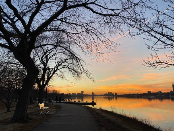 istock Charles River Walk at Sunset, Boston MA 1407619797