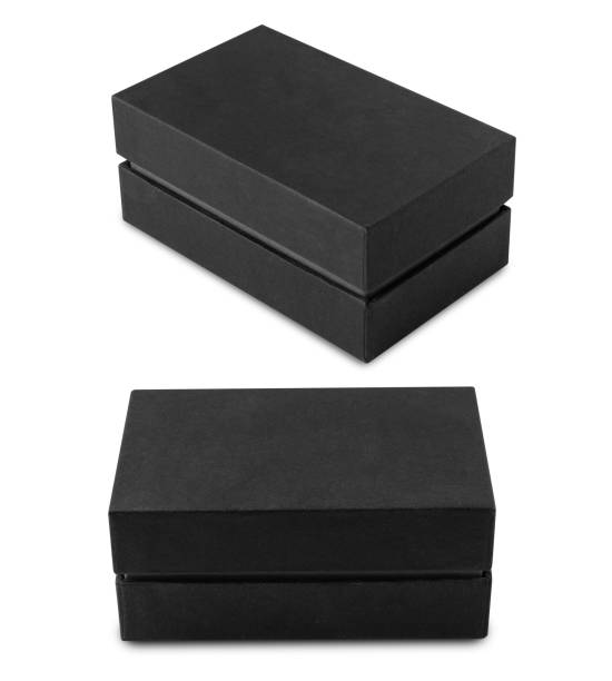istock Black box mockup isolated on white background with clipping path 1407619919