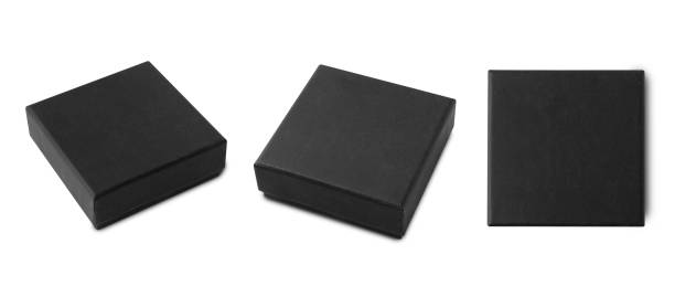istock Black box mockup isolated on white background with clipping path 1407619923