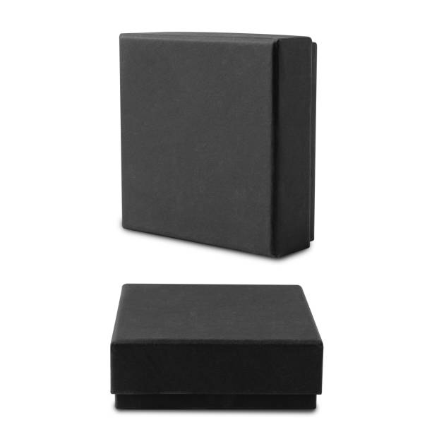 istock Black box mockup isolated on white background with clipping path 1407619925