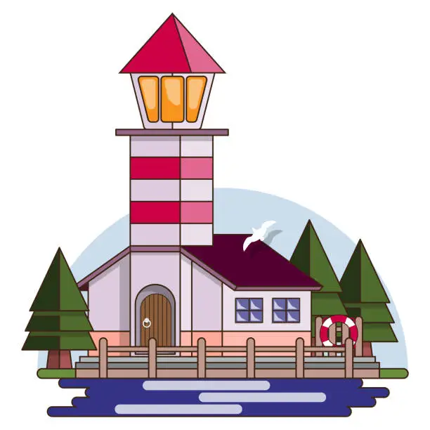 Vector illustration of Lighthouse.