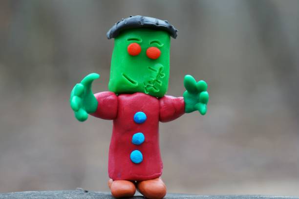 istock A toy monster made of plasticine. 1407638229