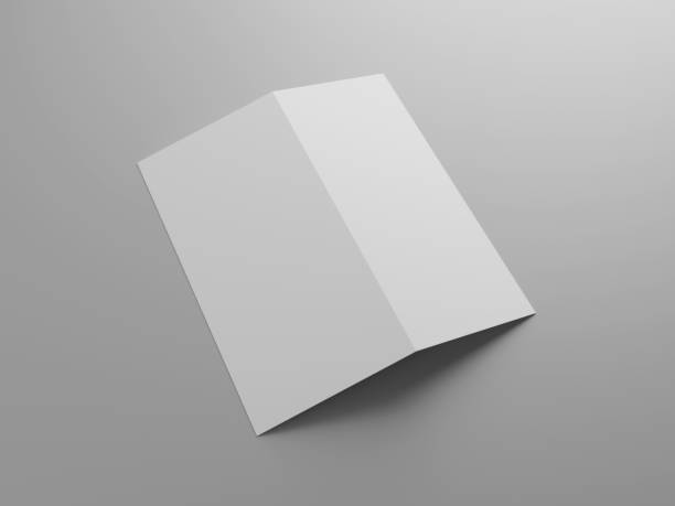 istock Open bifold leaflet, brochure, catalogue mockup 1407640981
