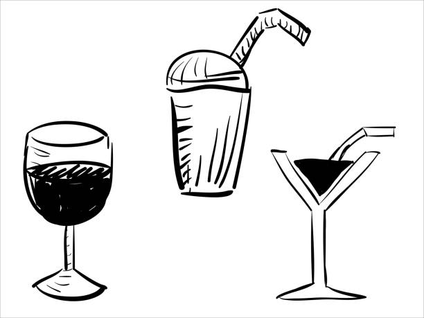 アートとイラストレーション - margarita cocktail drink umbrella drink点のイラスト素材／クリップアート素材／マンガ素材／アイコン素材