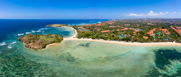 Aerial view of Nusa Dua beach in Bali