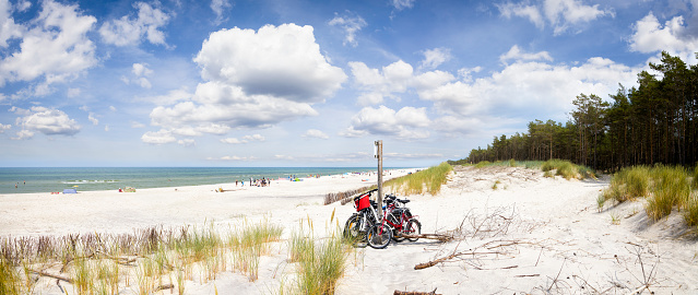 Vacations in Poland - summer recreation at the Baltic seashore in Osetnik near Leba resort in Pomorskie province