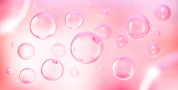 istock Pink collagen serum or essence drop, cosmetic advertising background, 3d rendering. 1407660362