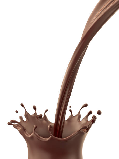 istock splash of chocolate or Cocoa. 3d illustration. 1407660414