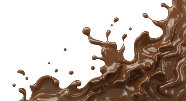 istock wave of Chocolate or Cocoa splash, Abstract background, 3D illustration. 1407664605