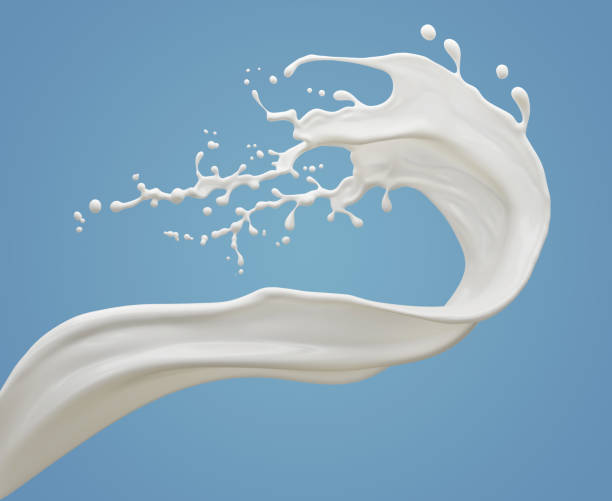 istock twisted milk splash isolated on white background, liquid milk splash, Include clipping path. 3d illustration. 1407665971