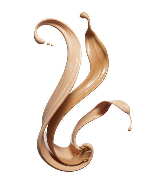 istock foundation splash cream for beauty cosmetic product, with clipping path 3d illustration. 1407666164