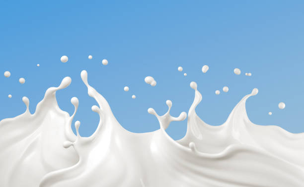 istock wave of Milk or Yogurt splash, Abstract background, 3D illustration. 1407668478