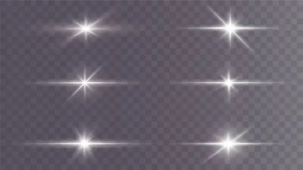 Vector illustration of Light star white . Light sun white . Light flash white . vector illustrator.
