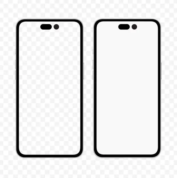 Vector illustration of Phone mockup similar to iphone