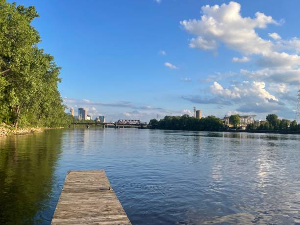 istock Dock on Mississippi looking at Minneapolis 1407677957