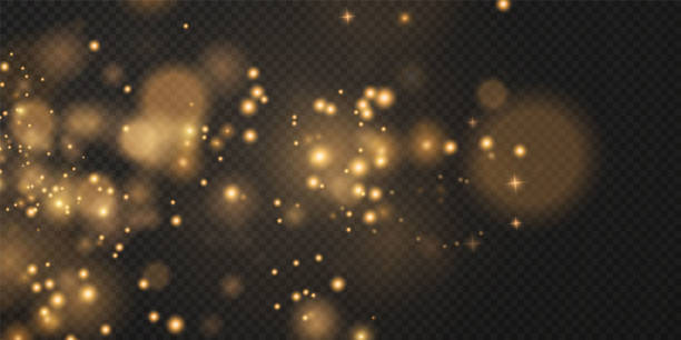 ilustrações de stock, clip art, desenhos animados e ícones de christmas background. powder  . magic  shining gold dust. fine, shiny dust bokeh particles fall off slightly. fantastic shimmer effect. - defocused