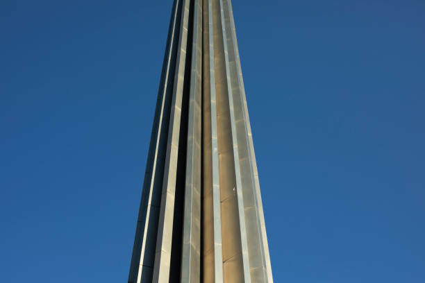 istock Steel support. Metal detail against sky. 1407687268