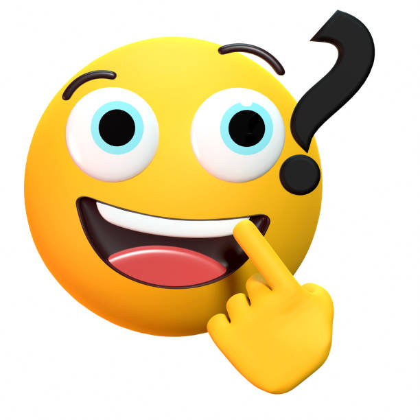 Back to School emoji concept while student is trying to solve a question in 3D. Easy to crop for all your design and print needs.